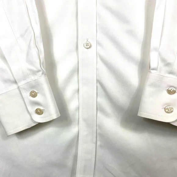 Charles Tyrwhitt Men's Long Sleeve Button Down White Shirt Non-Iron 16.5/34 - Picture 4 of 11